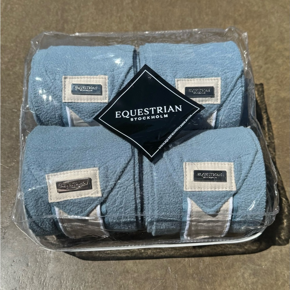 Equestrian Stockholm Stone Blue Polo Wrap Bandages